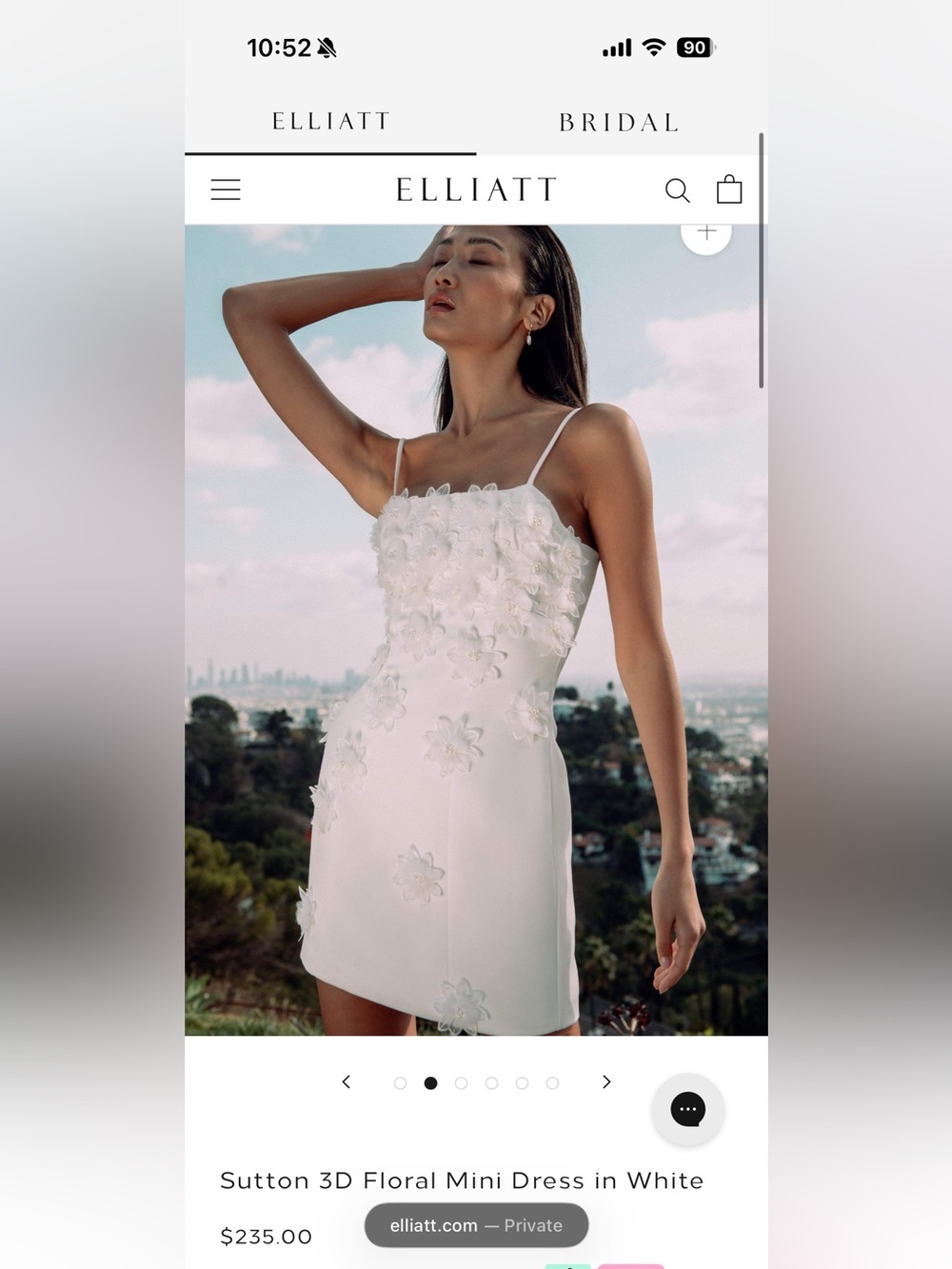 Elliatt Sutton Embellished Floral Appliqué Minidress
